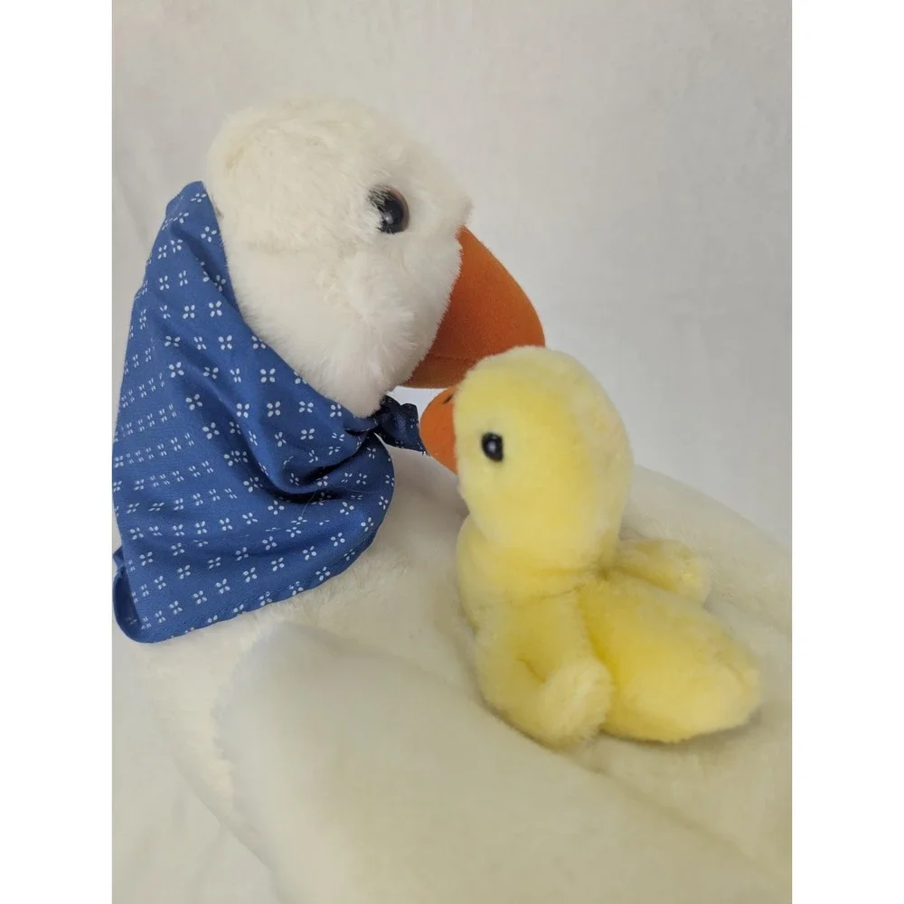 Dakin Duck & Chick Plush Animal Mother Goose Baby Blue Bonnet Nature Babies Rare